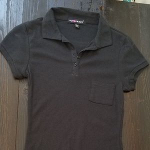 Black Collared Slim Fit T-Shirt